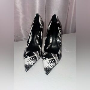 Elegant Black and White Women's Heels